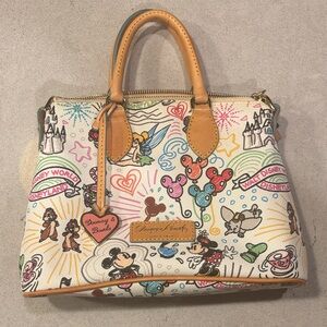 Dooney & Bourke Disney Sketch Small Satchel Mickey & Friends Design